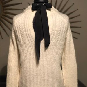 FRNCH Mock Neck Sweater With Tie At Back